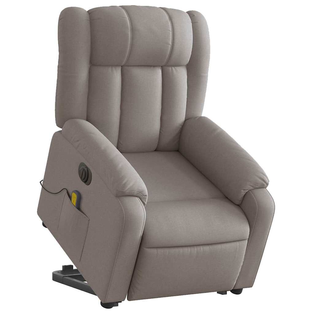 Fauteuil inclinable de massage électrique Taupe Tissu - XIOS