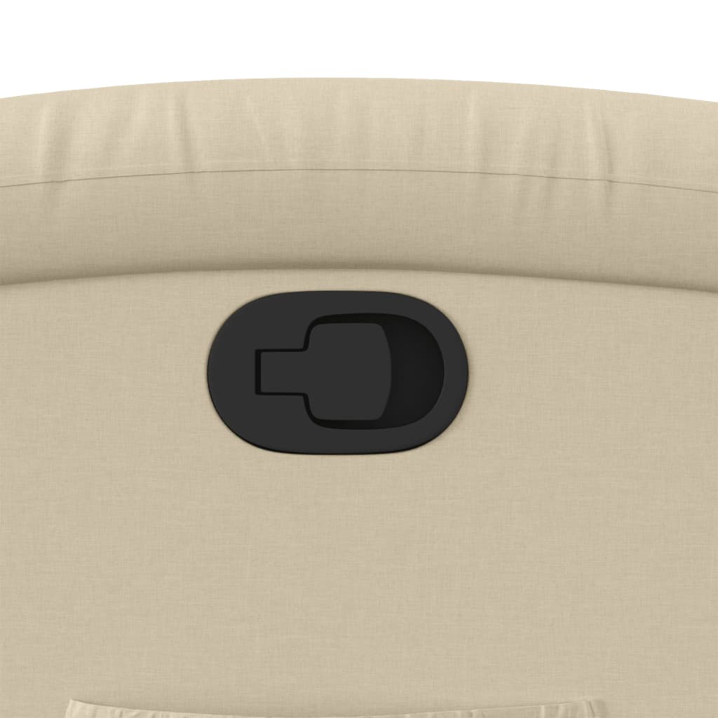 Fauteuil inclinable en tissu crème - XIOS