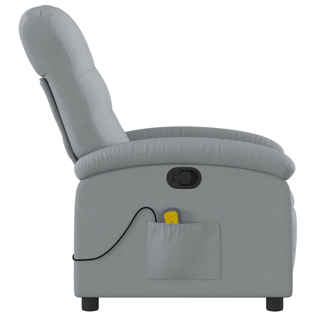 Fauteuil de massage inclinable gris clair tissu - XIOS