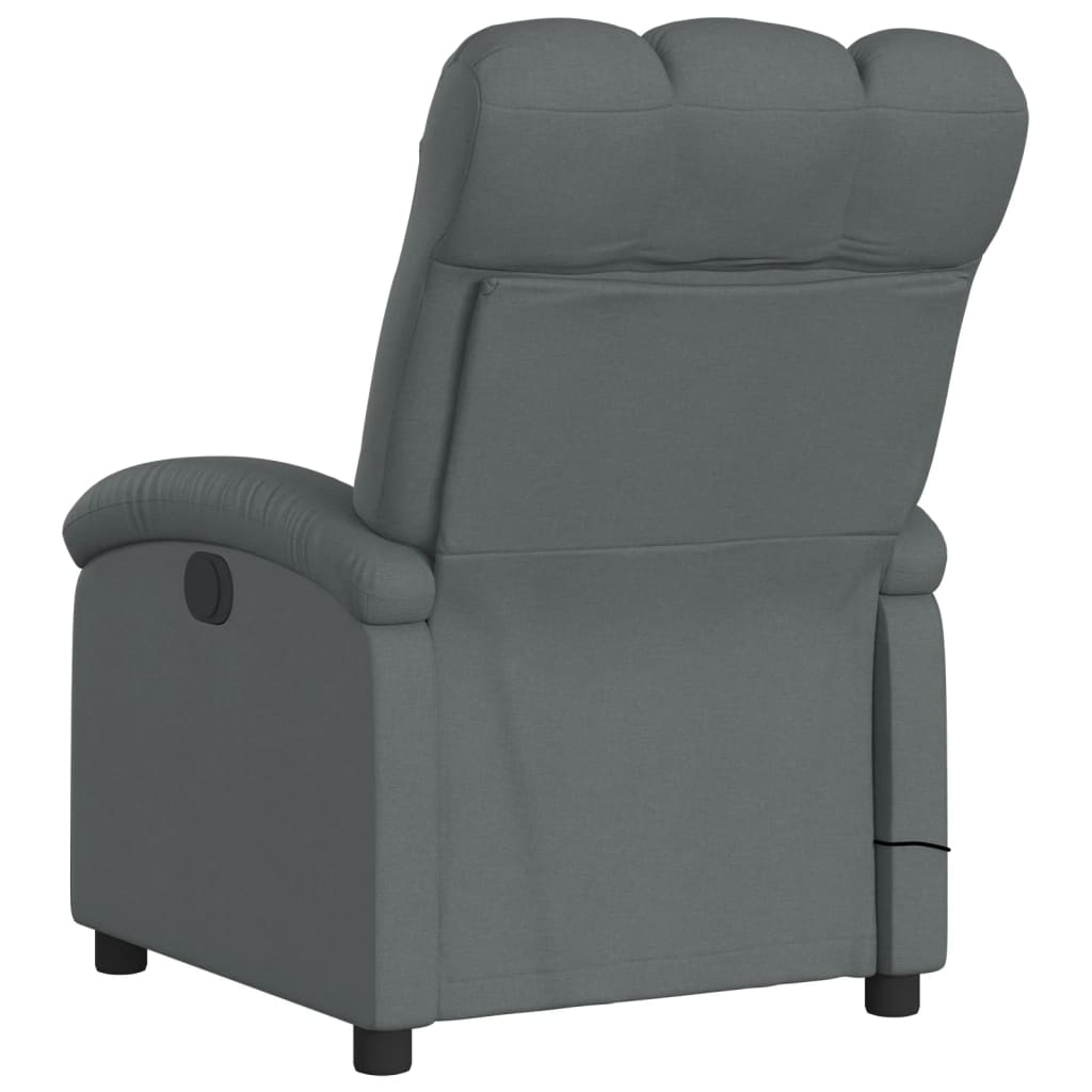 Fauteuil de massage inclinable gris foncé tissu - XIOS