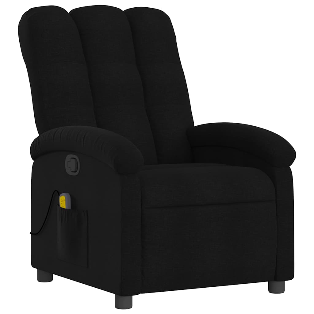 Fauteuil de massage inclinable noir tissu - XIOS
