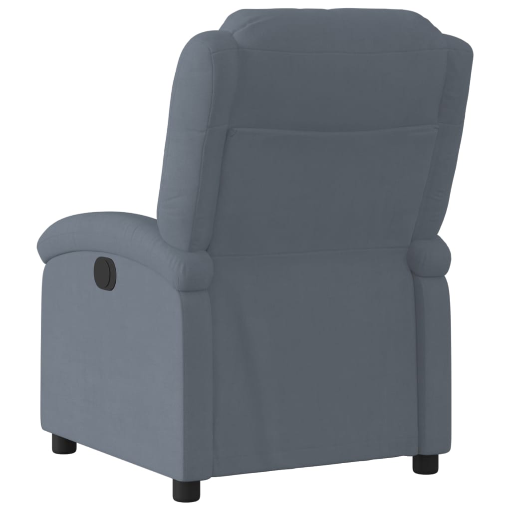 Fauteuil inclinable en velours gris foncé - XIOS