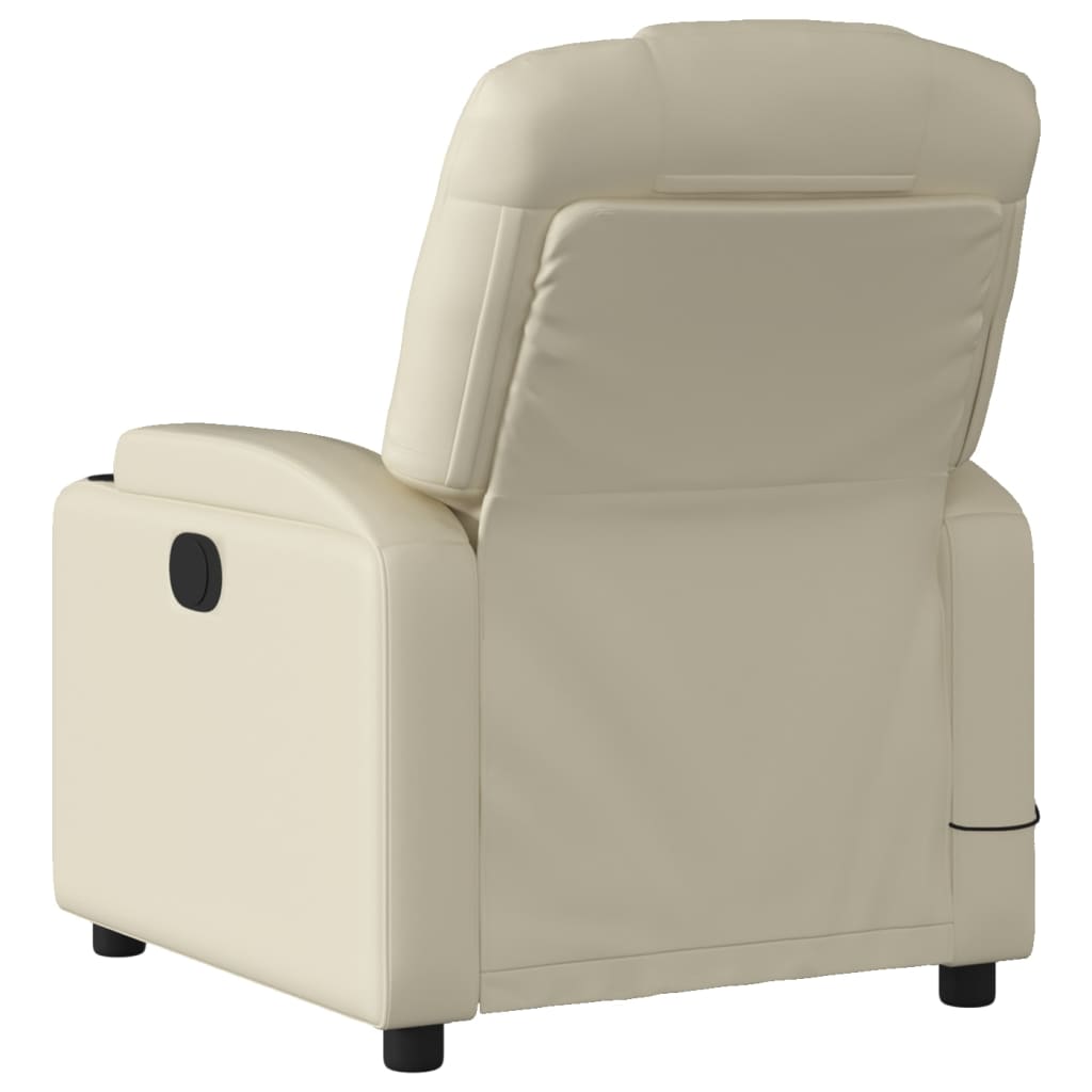 Fauteuil de massage inclinable crème similicuir - XIOS