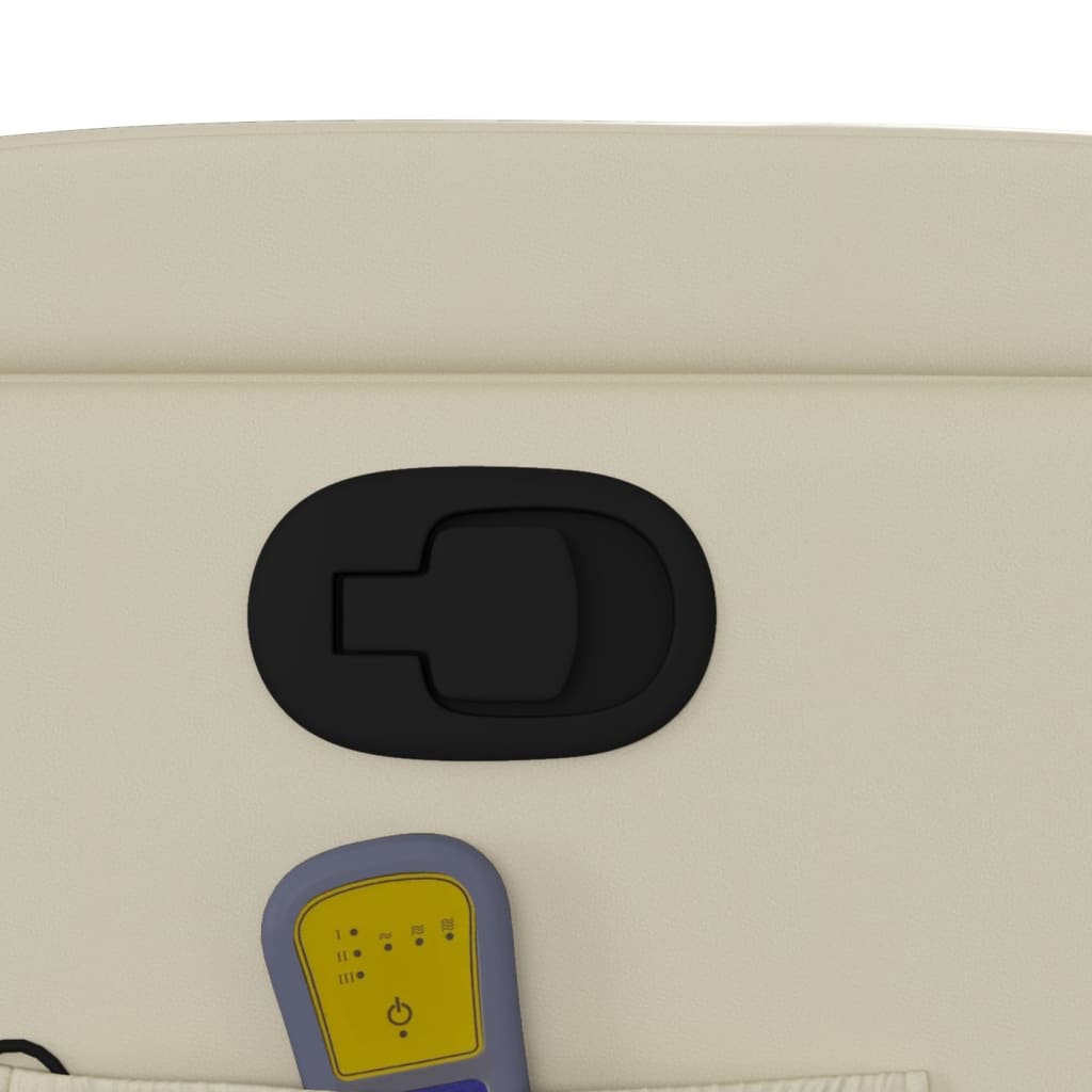 Fauteuil de massage inclinable crème similicuir - XIOS