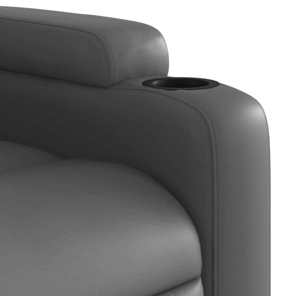 Fauteuil de massage inclinable gris similicuir - XIOS