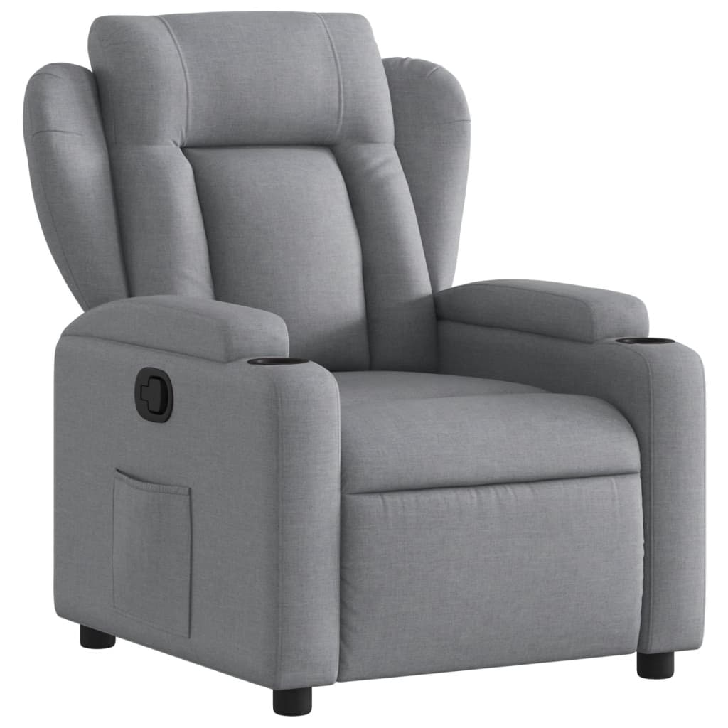 Fauteuil inclinable en tissu gris clair - XIOS