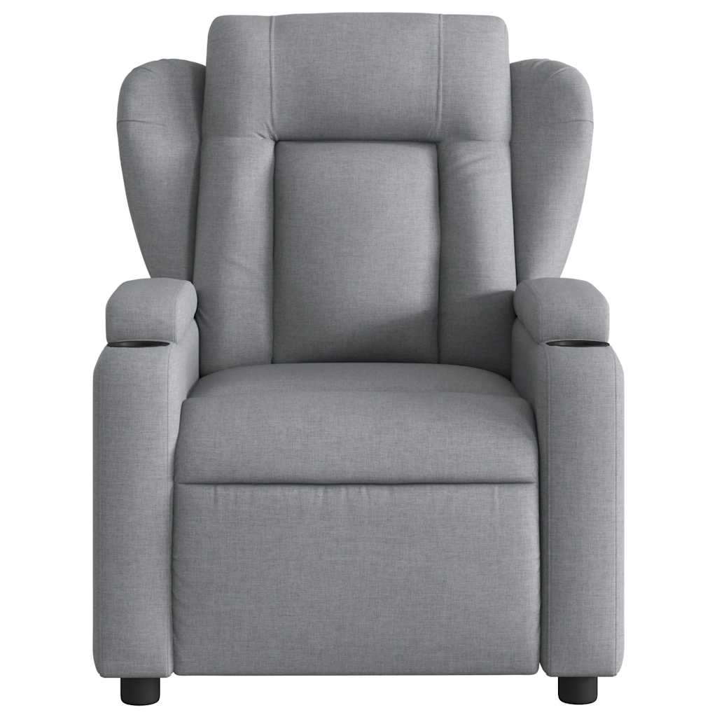Fauteuil de massage inclinable gris clair tissu - XIOS