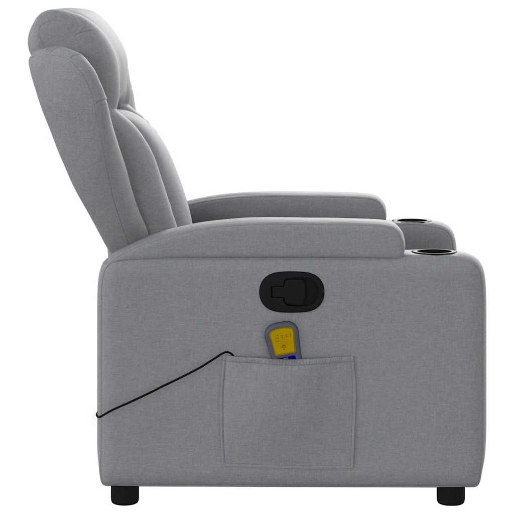 Fauteuil de massage inclinable gris clair tissu - XIOS