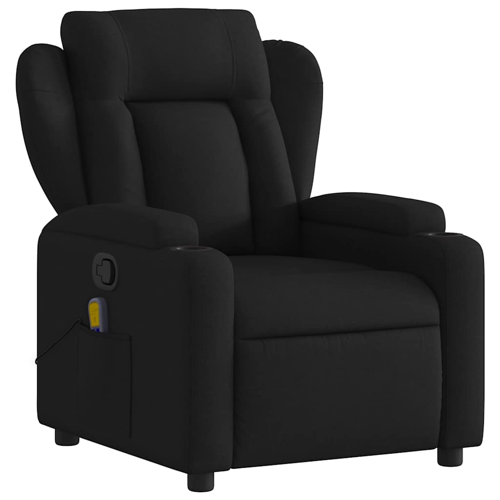 Fauteuil de massage inclinable noir tissu - XIOS