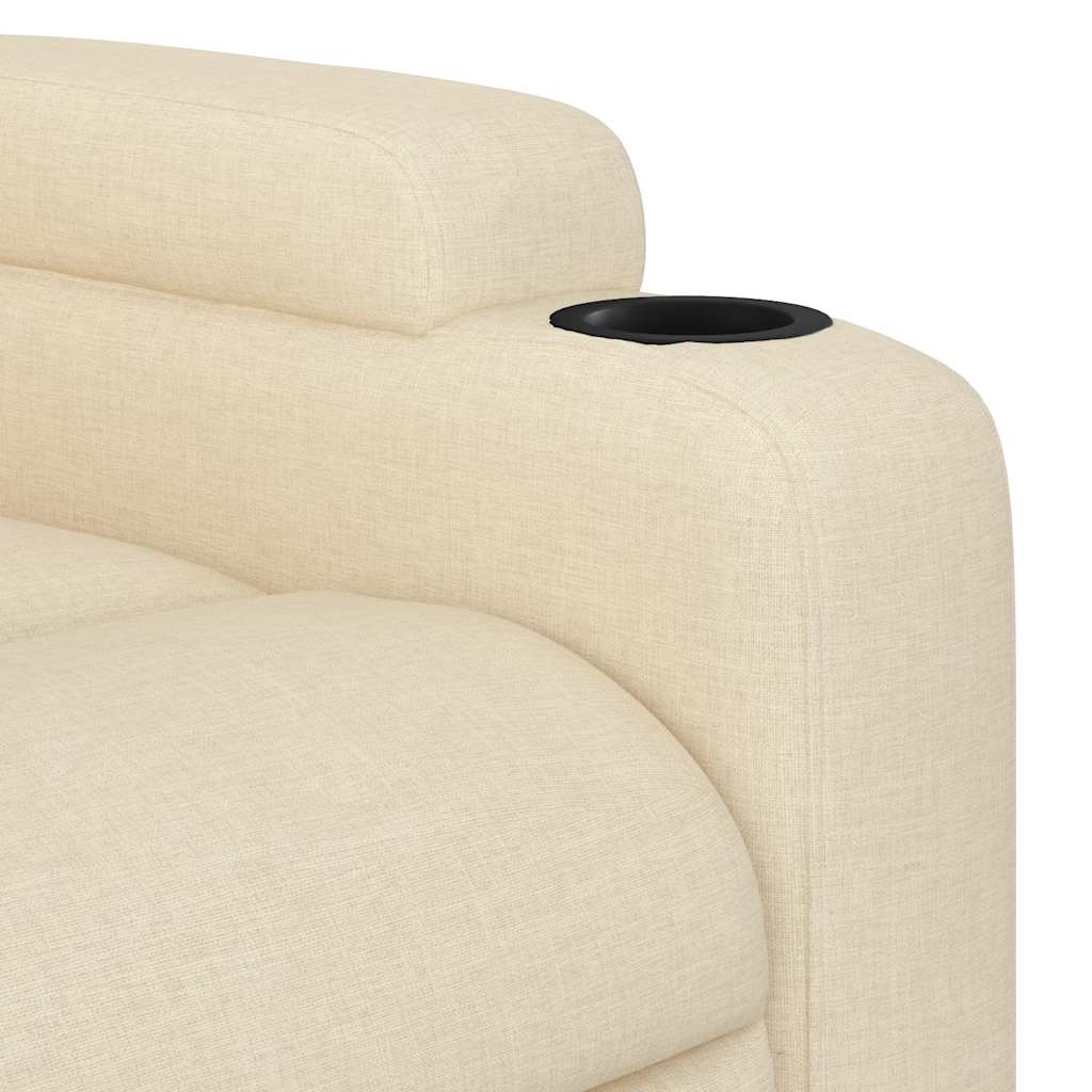 Fauteuil de massage inclinable crème tissu - XIOS