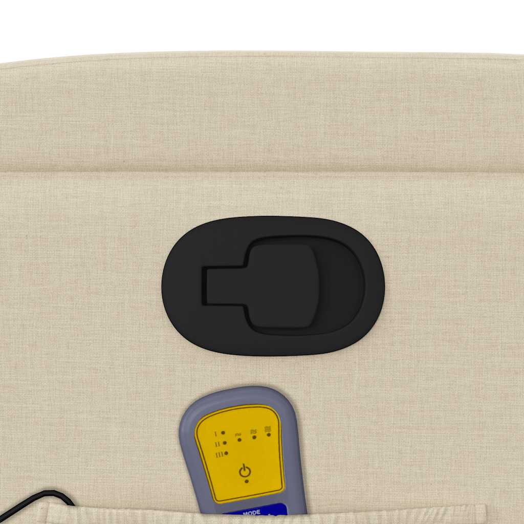 Fauteuil de massage inclinable crème tissu - XIOS