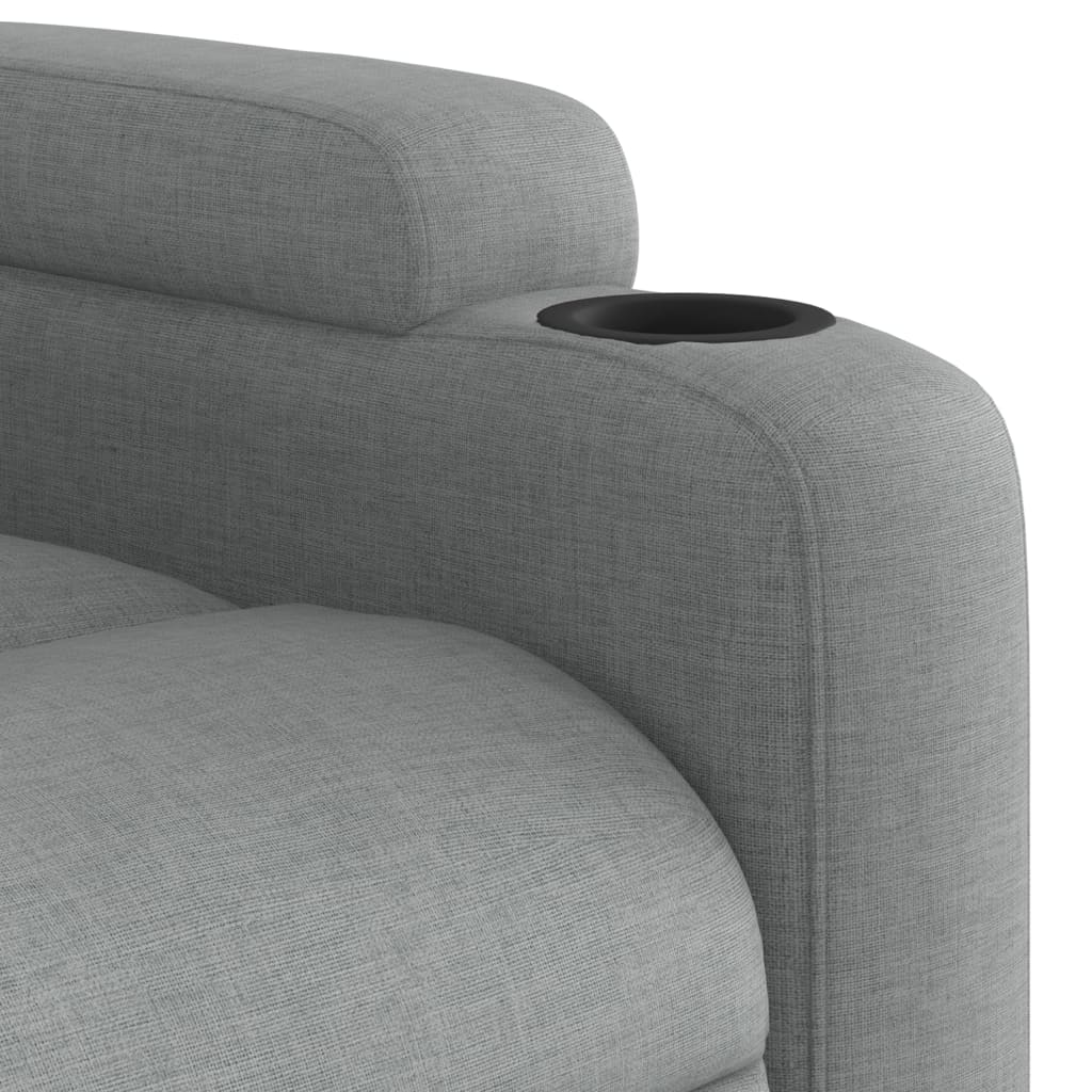Fauteuil de massage inclinable gris clair tissu - XIOS