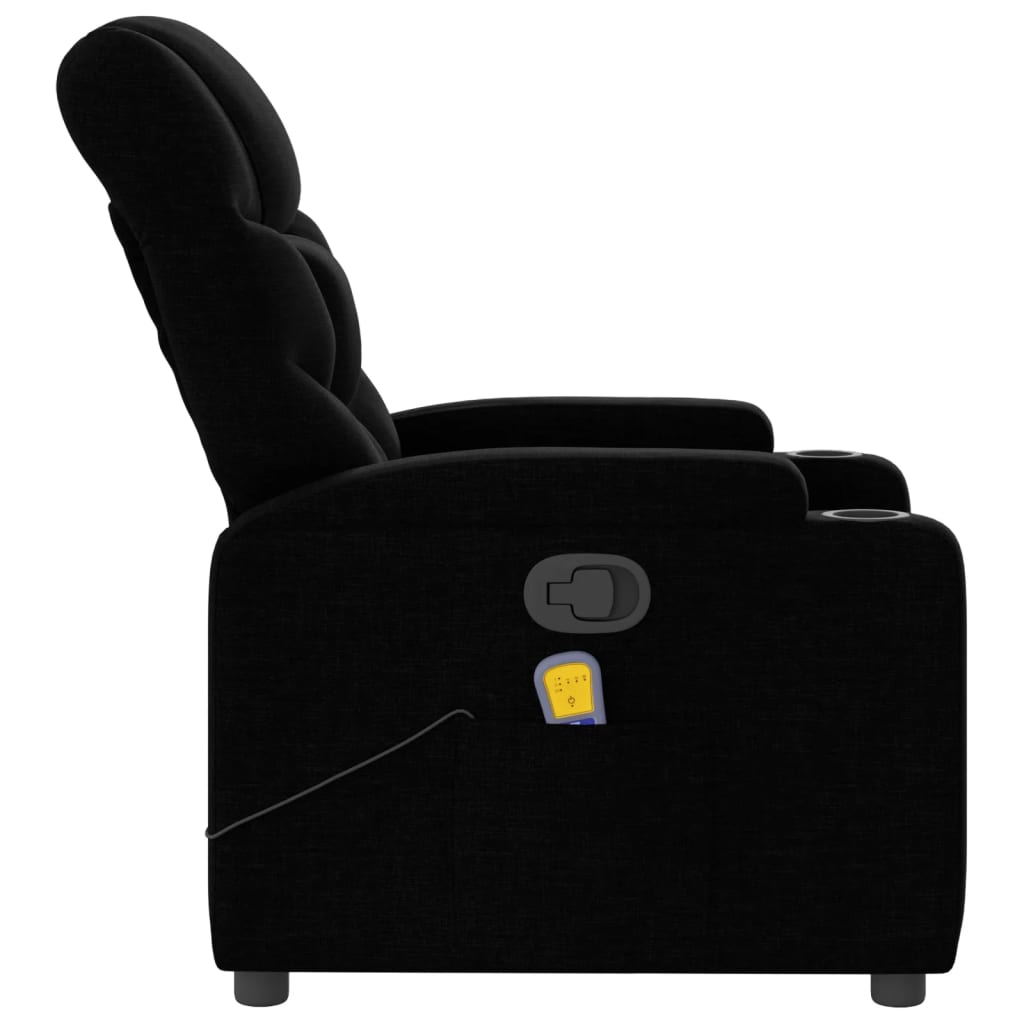 Fauteuil de massage inclinable noir tissu - XIOS