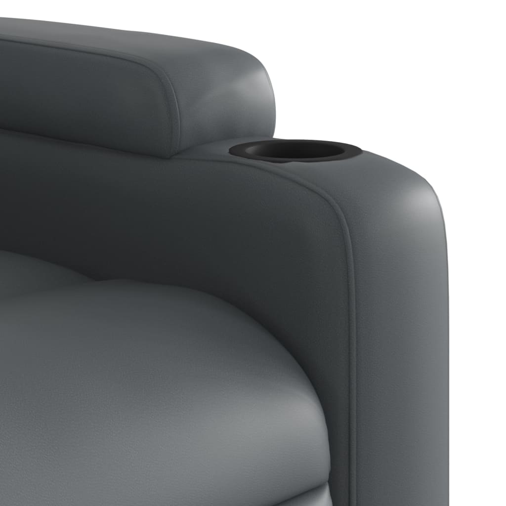 Fauteuil de massage inclinable gris similicuir - XIOS