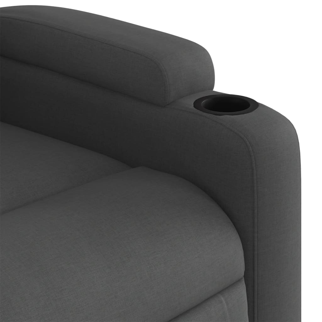 Fauteuil de massage inclinable gris foncé tissu - XIOS