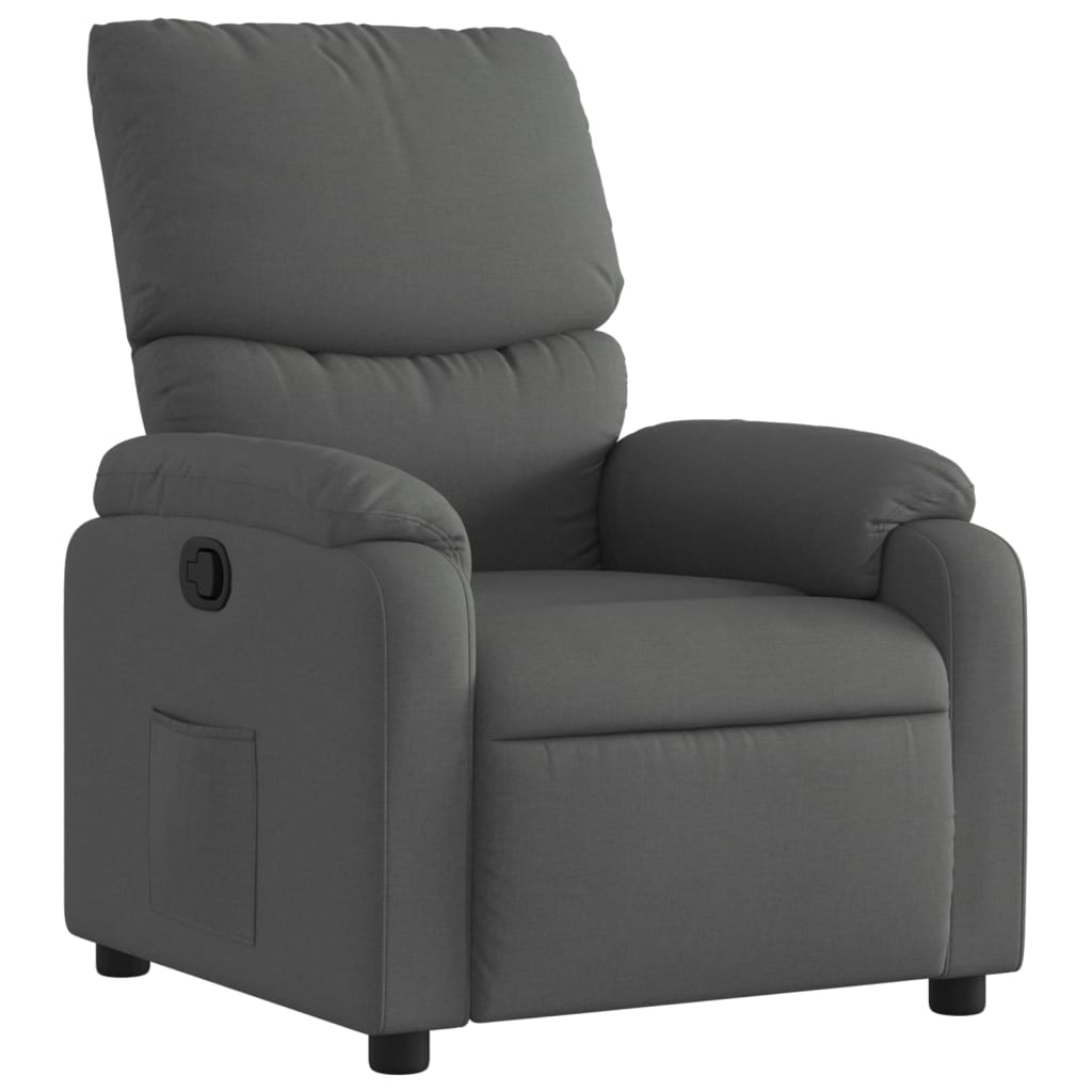 Fauteuil inclinable en tissu gris foncé - XIOS