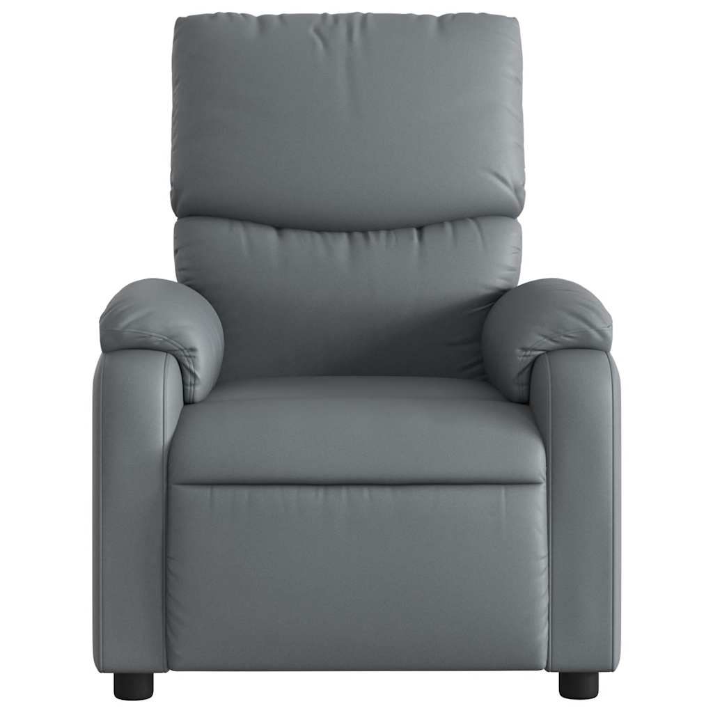 Fauteuil de massage inclinable gris similicuir - XIOS