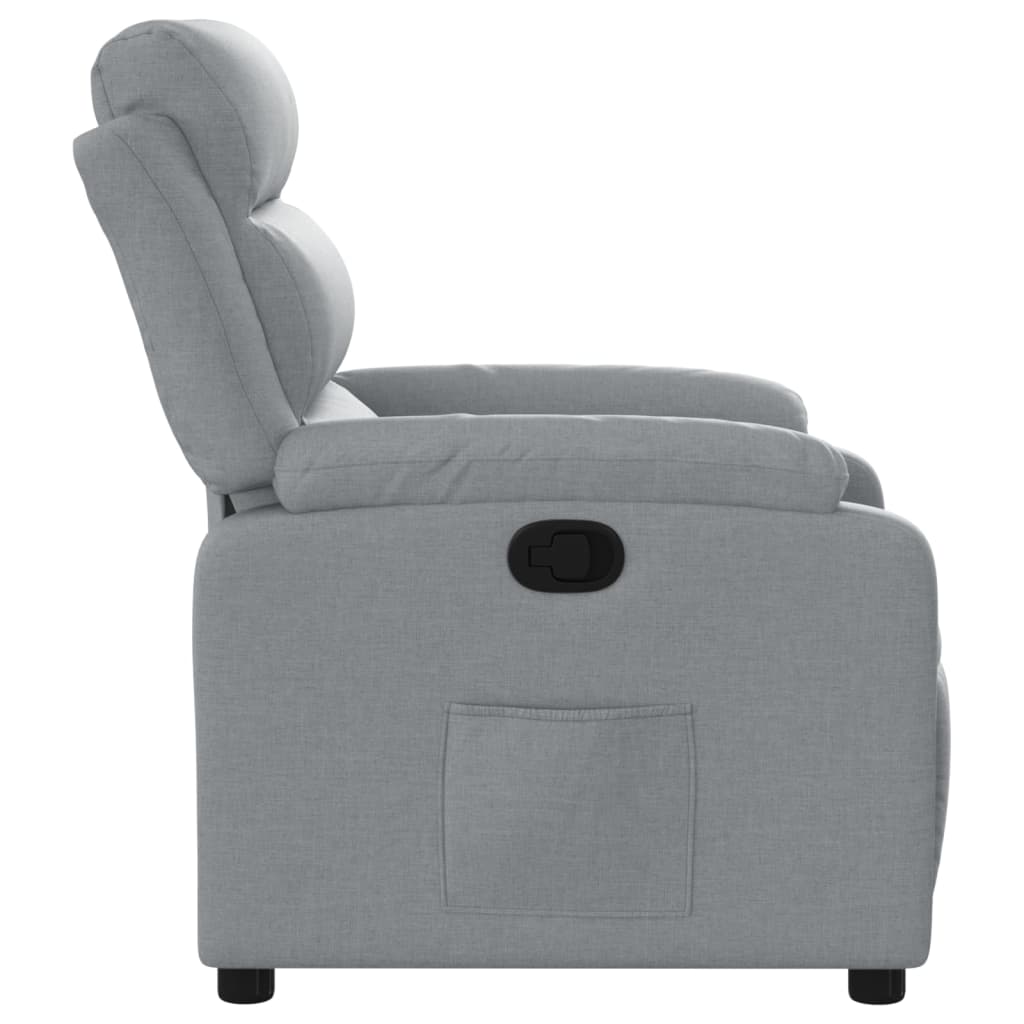 Fauteuil inclinable en tissu gris clair - XIOS
