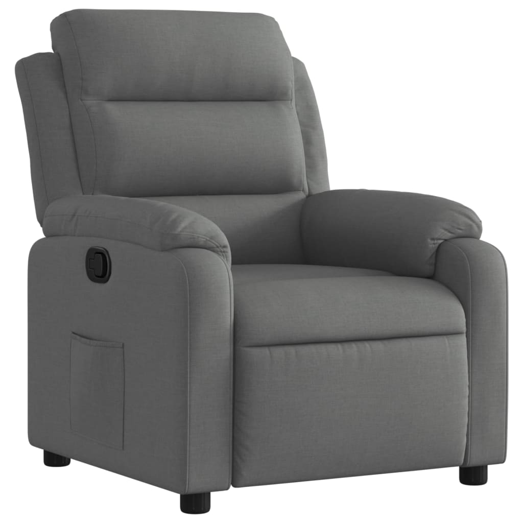 Fauteuil inclinable en tissu gris foncé - XIOS