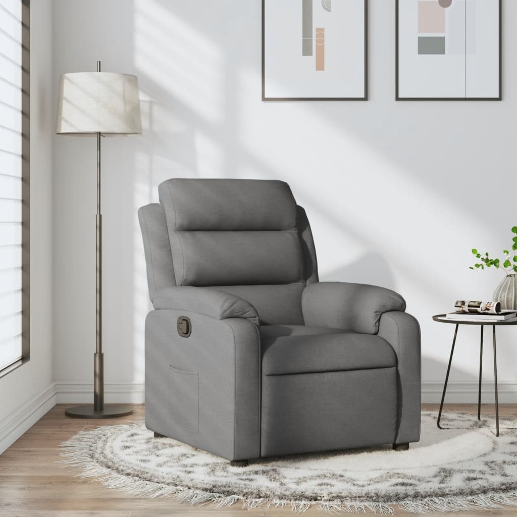 Fauteuil inclinable en tissu gris foncé - XIOS