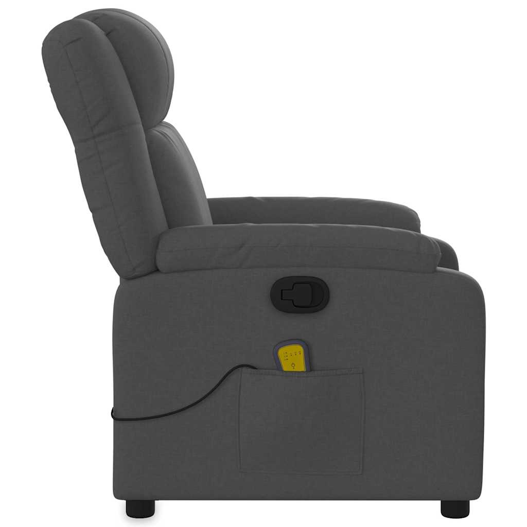 Fauteuil de massage inclinable gris foncé tissu - XIOS