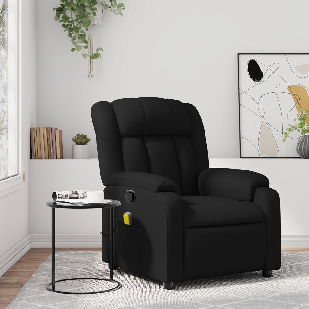 Fauteuil de massage inclinable noir similicuir - XIOS