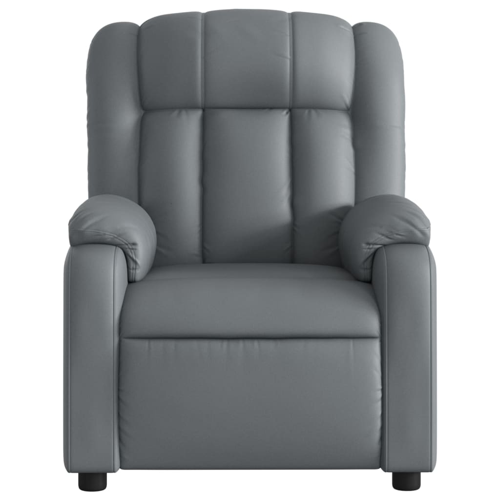 Fauteuil de massage inclinable gris similicuir - XIOS