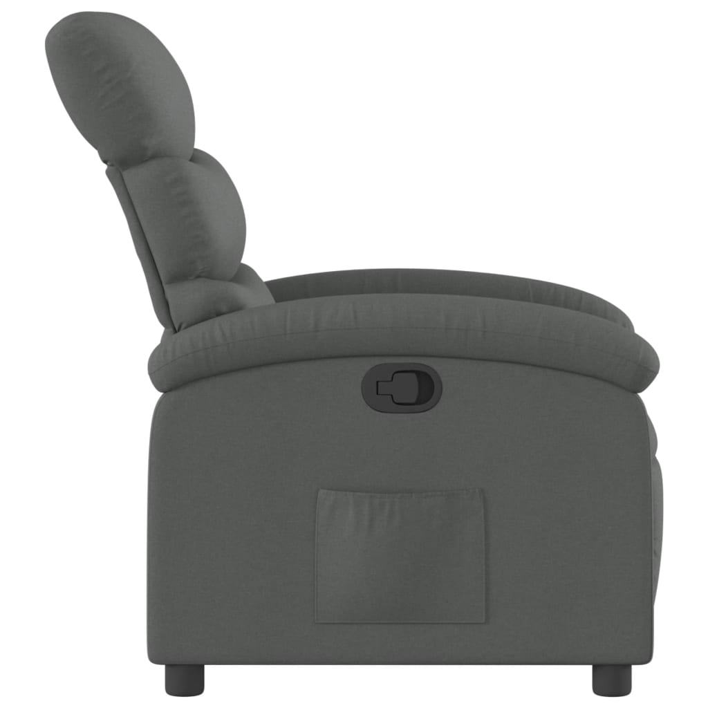 Fauteuil inclinable gris foncé tissu - XIOS