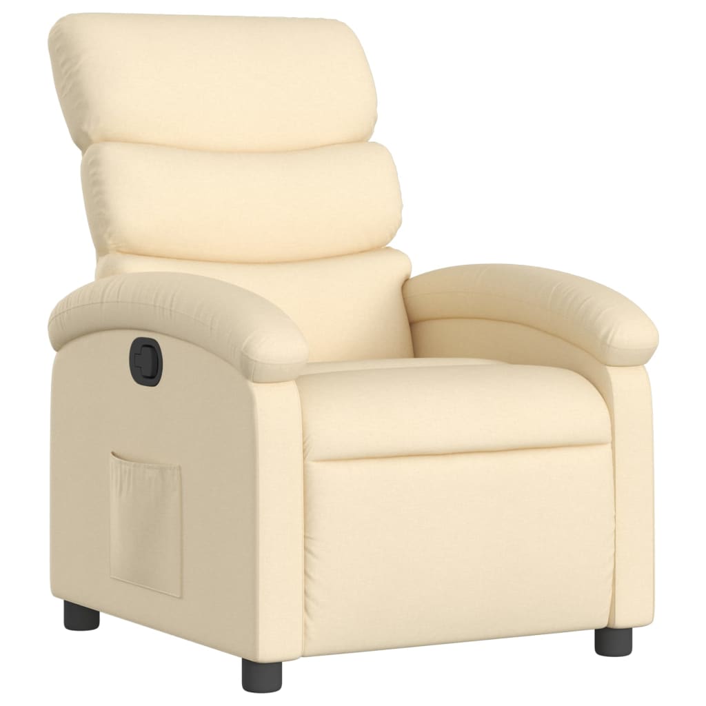 Fauteuil inclinable crème tissu - XIOS