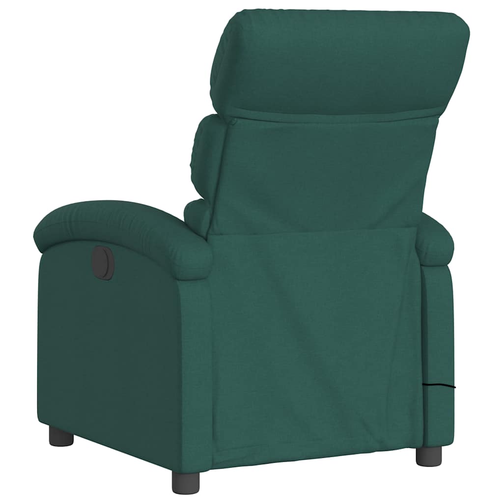 Fauteuil inclinable de massage vert foncé tissu - XIOS