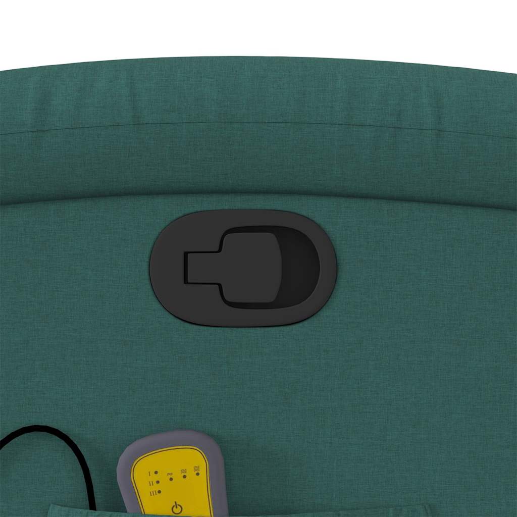 Fauteuil inclinable de massage vert foncé tissu - XIOS