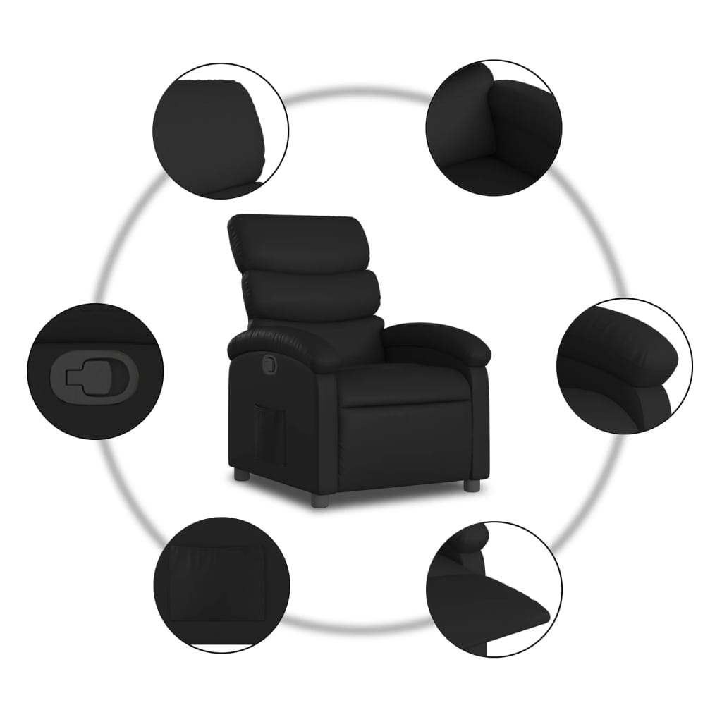Fauteuil inclinable noir similicuir - XIOS