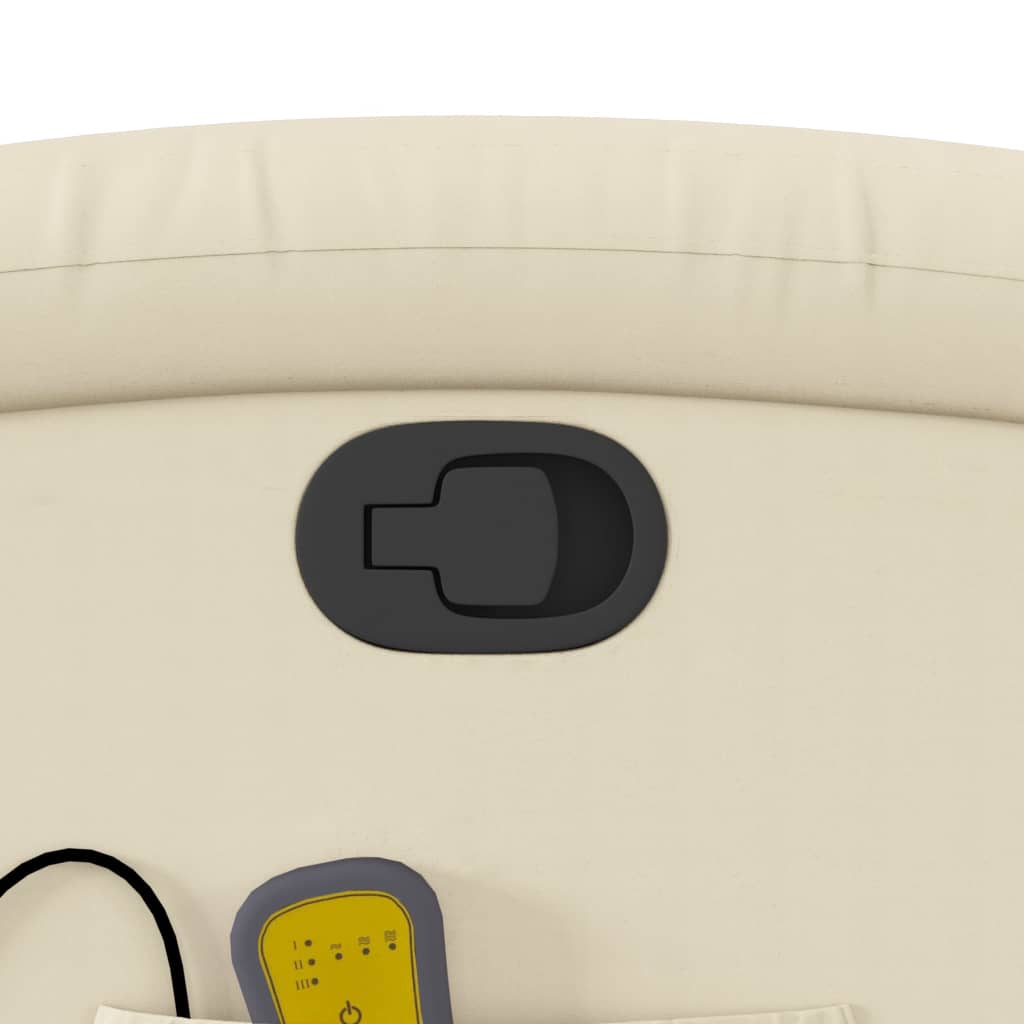 Fauteuil de massage inclinable crème similicuir - XIOS