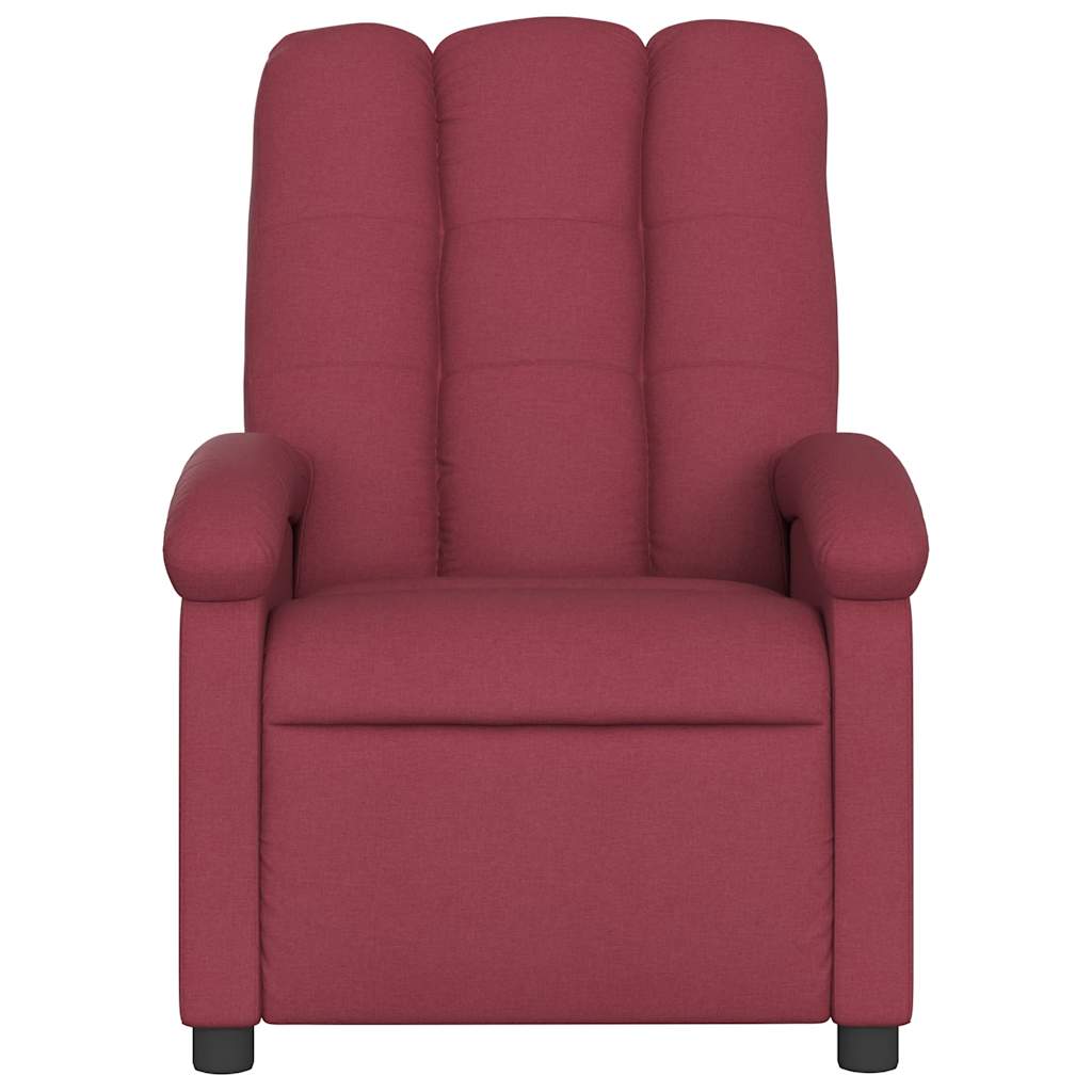 Fauteuil de massage inclinable rouge bordeaux tissu - XIOS