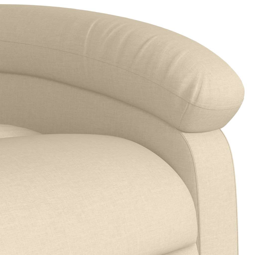 Fauteuil inclinable de massage crème tissu - XIOS