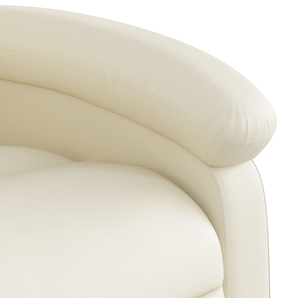 Fauteuil inclinable crème similicuir - XIOS