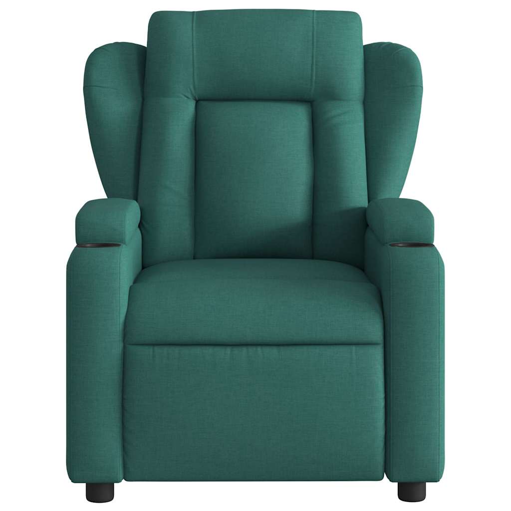 Fauteuil inclinable de massage vert foncé tissu - XIOS