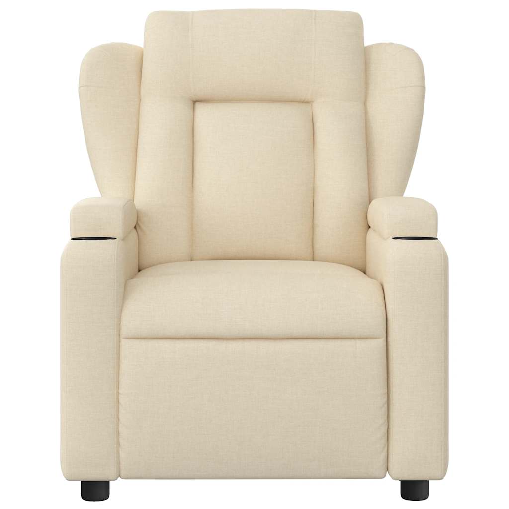 Fauteuil inclinable de massage crème tissu - XIOS