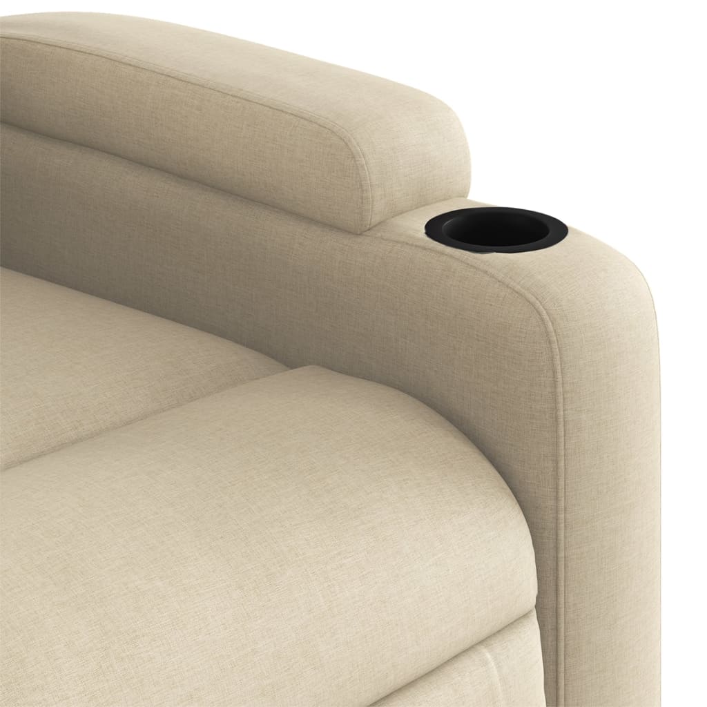 Fauteuil inclinable de massage crème tissu - XIOS