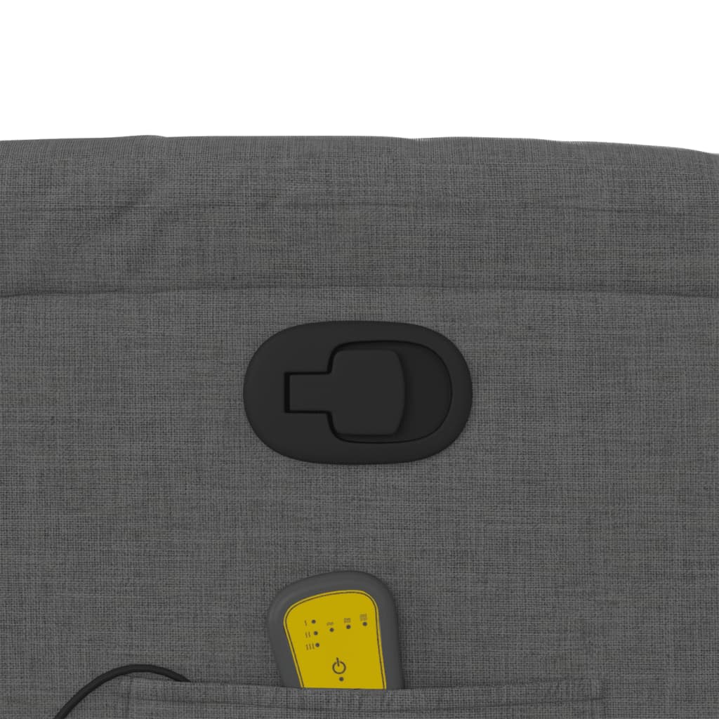Fauteuil inclinable de massage gris foncé tissu - XIOS