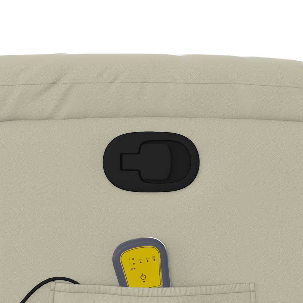 Fauteuil de massage inclinable crème similicuir - XIOS