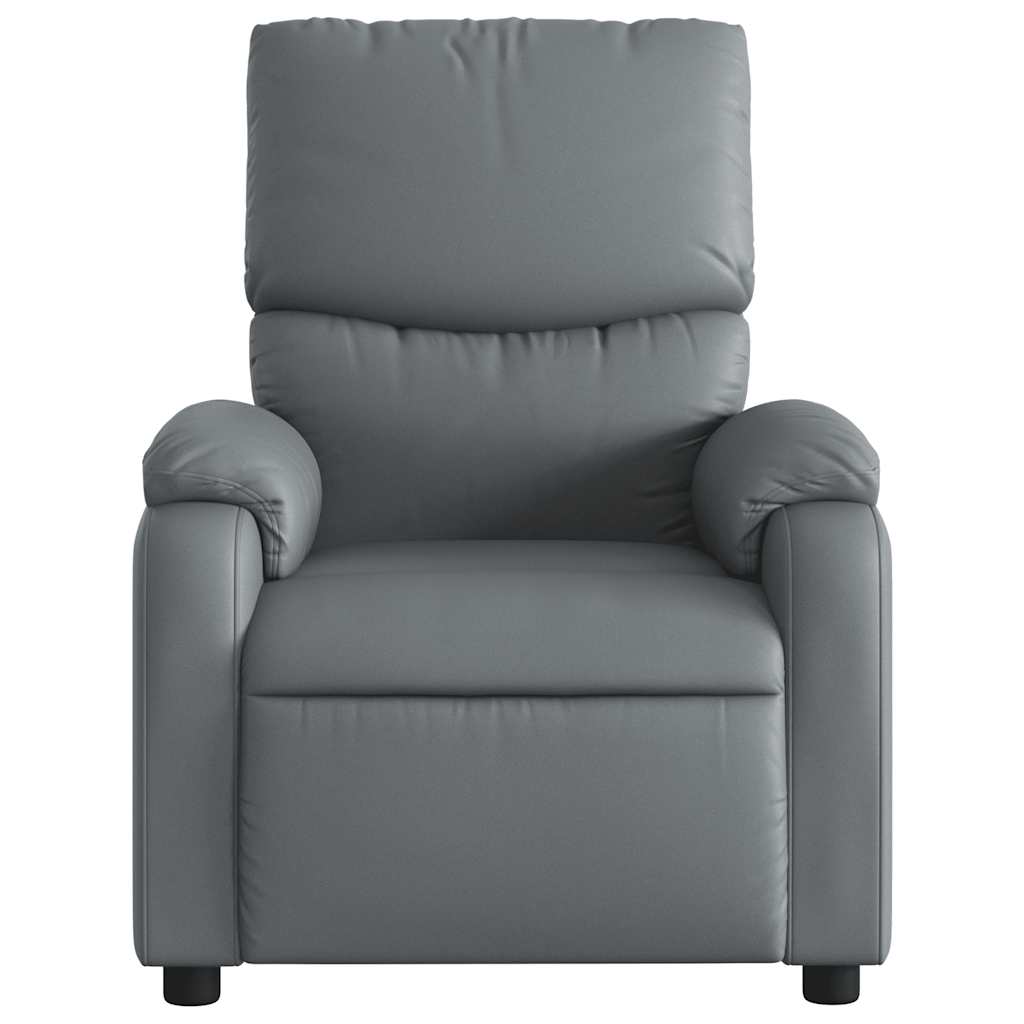 Fauteuil de massage inclinable gris similicuir - XIOS