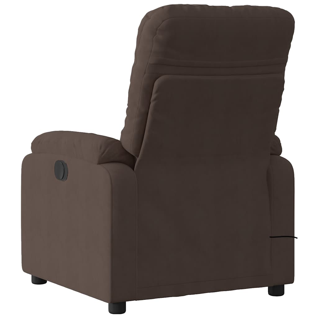Fauteuil inclinable de massage marron tissu microfibre - XIOS