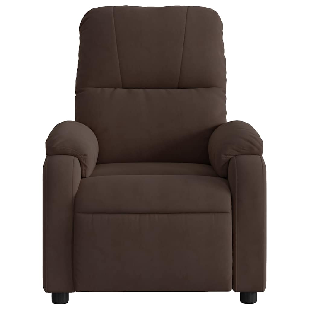 Fauteuil inclinable de massage marron tissu microfibre - XIOS