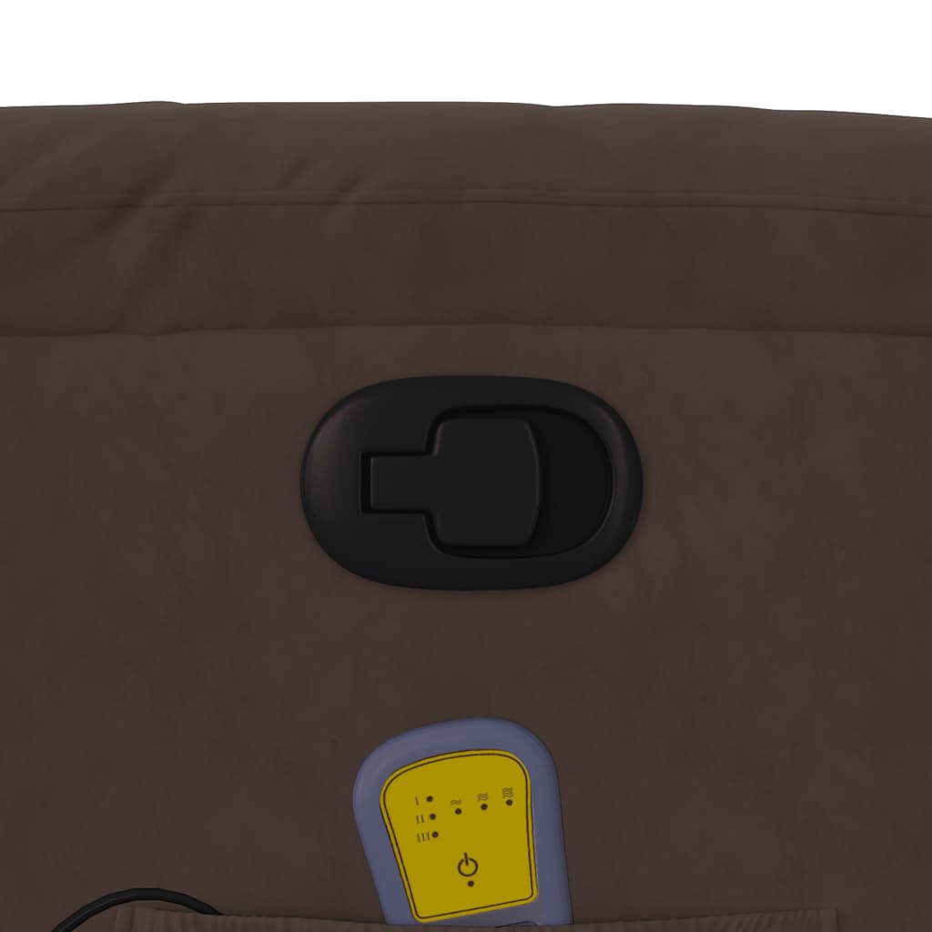 Fauteuil inclinable de massage marron tissu microfibre - XIOS