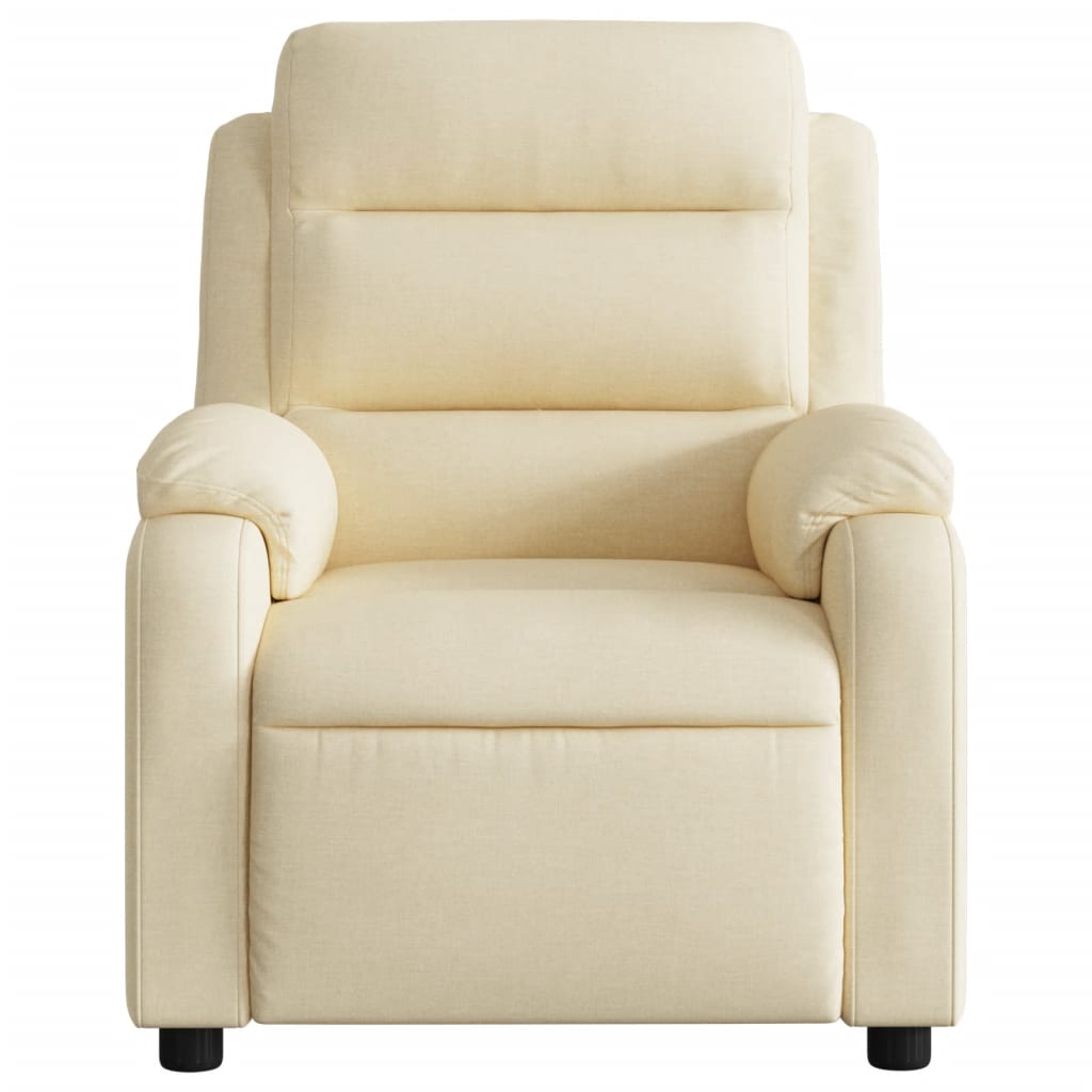 Fauteuil inclinable de massage crème tissu - XIOS