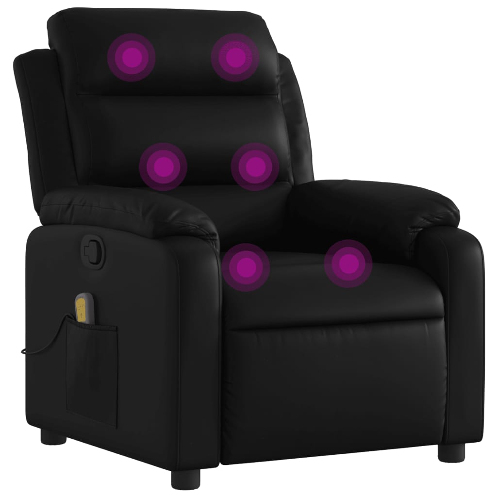 Fauteuil de massage inclinable noir similicuir - XIOS