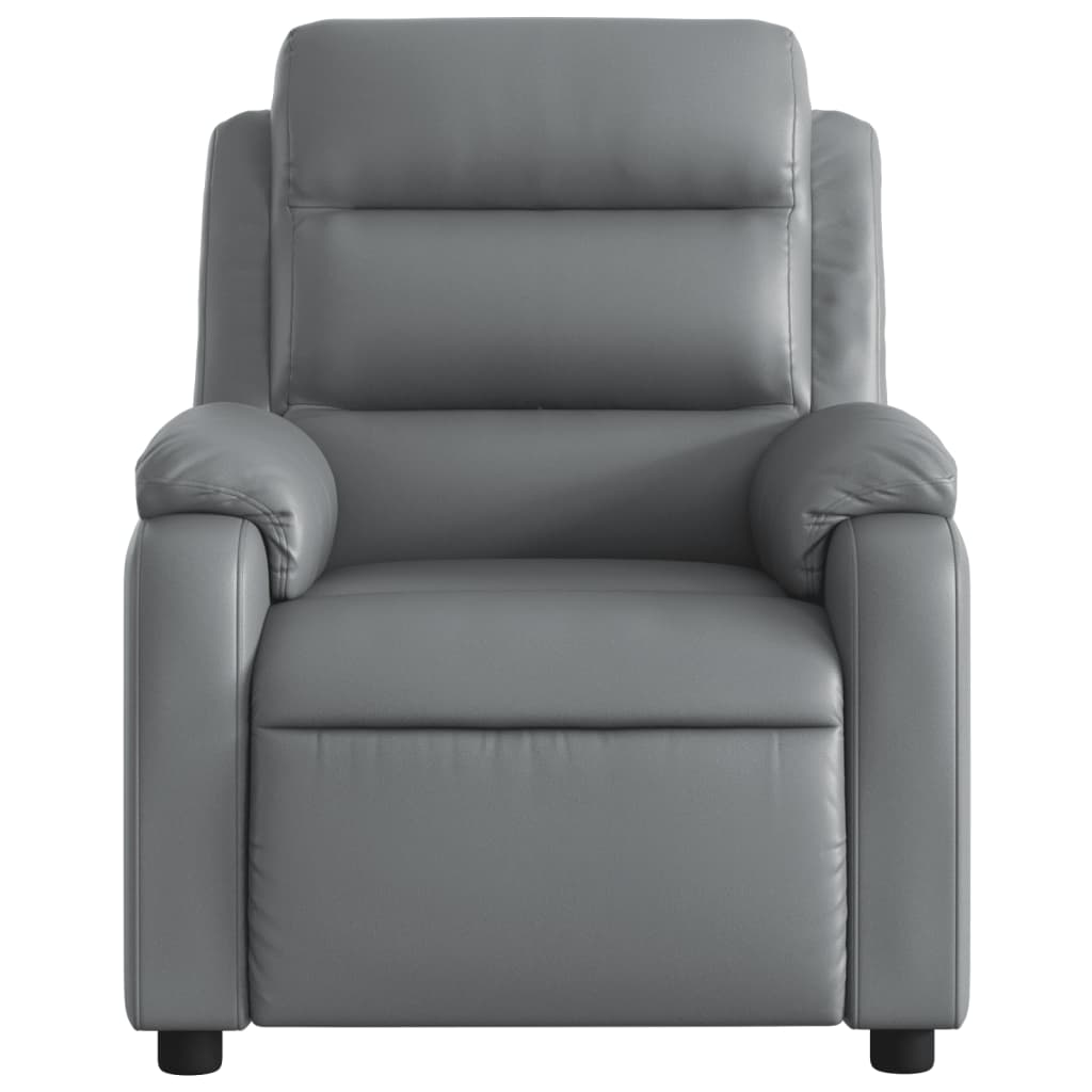 Fauteuil de massage inclinable gris similicuir - XIOS