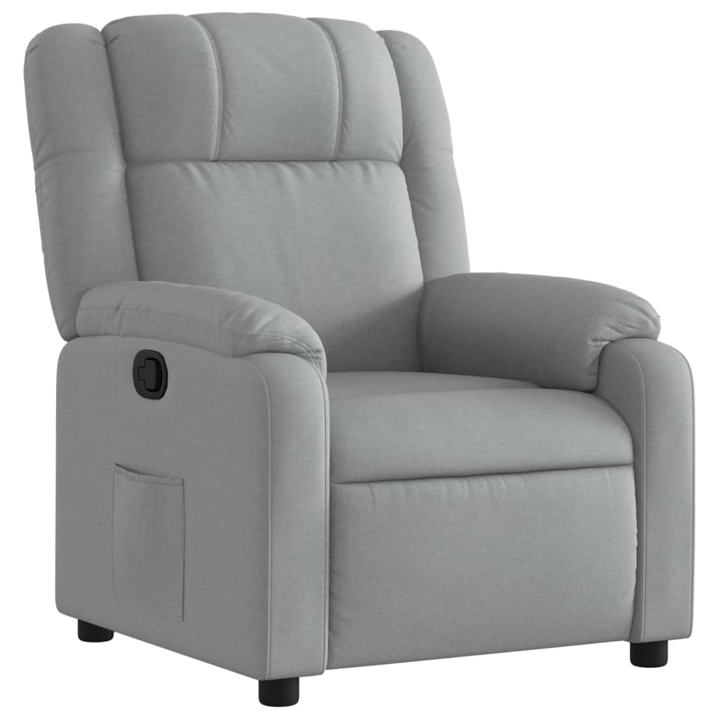 Fauteuil inclinable gris clair tissu - XIOS