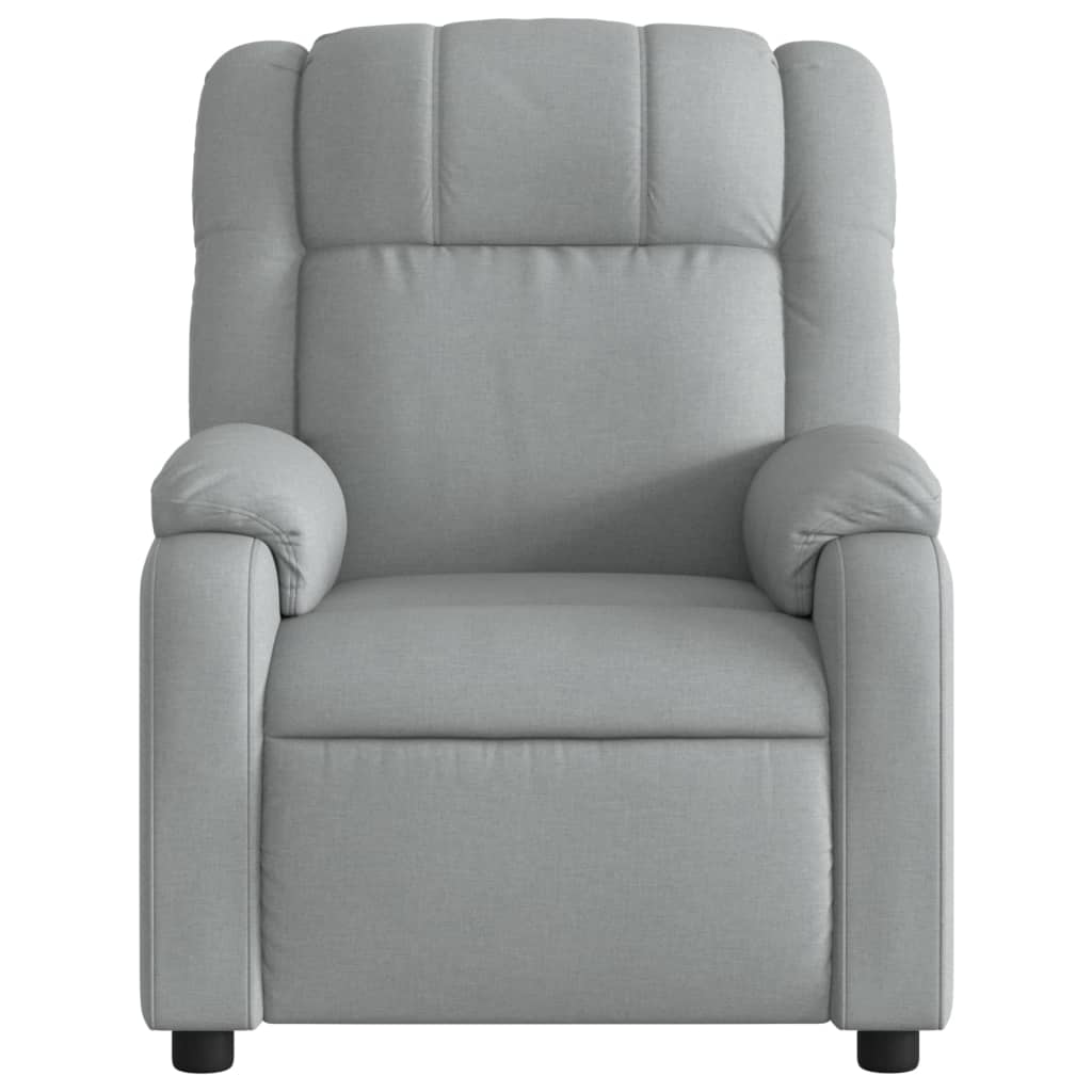 Fauteuil inclinable gris clair tissu - XIOS